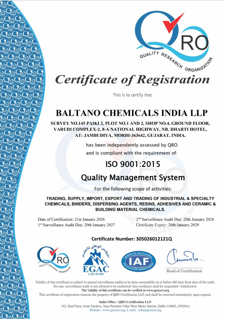 305026012121q baltano chemicals india llp iso 9001 2015